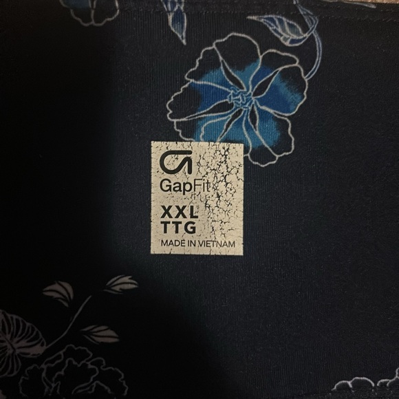 GAP Dark Blue Floral Leggings Size XXLarge - Picture 2 of 4